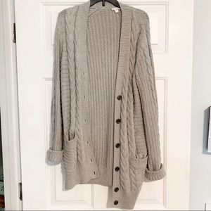 Cable Knit Cardigan w/ Buttons